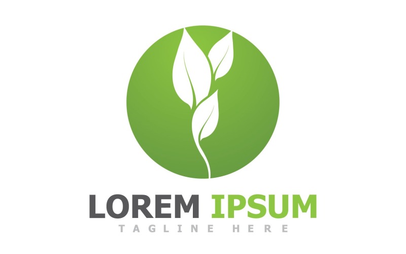 Foglia Verde Logo Natura Logo Vector V23