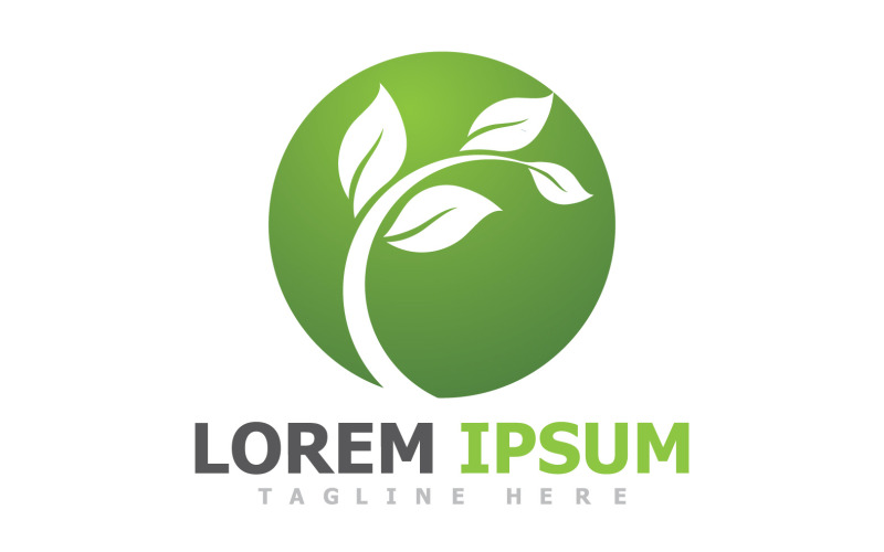 Foglia Verde Logo Natura Logo Vector V8