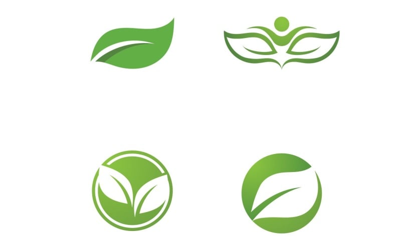 Leaf Green Logo Nature Logo Vector V28 Templatemonster