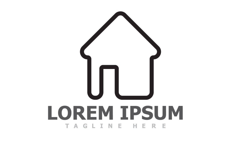 Symbole de la maison et de la maison Logo Vector V5