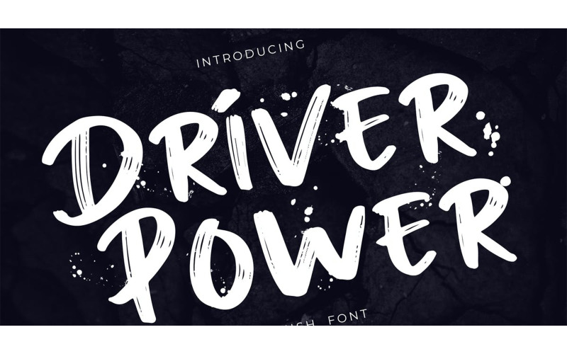 Driver Power Brush Grunge Font - Driver Power Brush Grunge Font