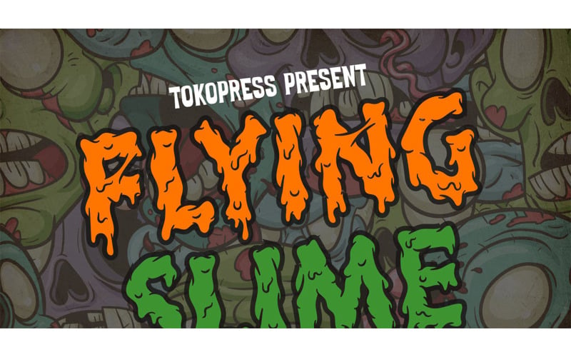 Flying Slime Spooky Font - Flying Slime Spooky Font