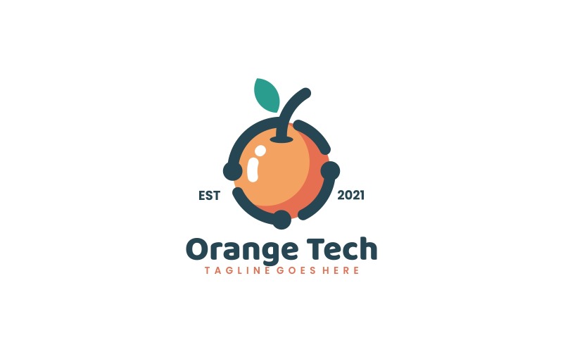 Простой логотип талисмана Orange Tech