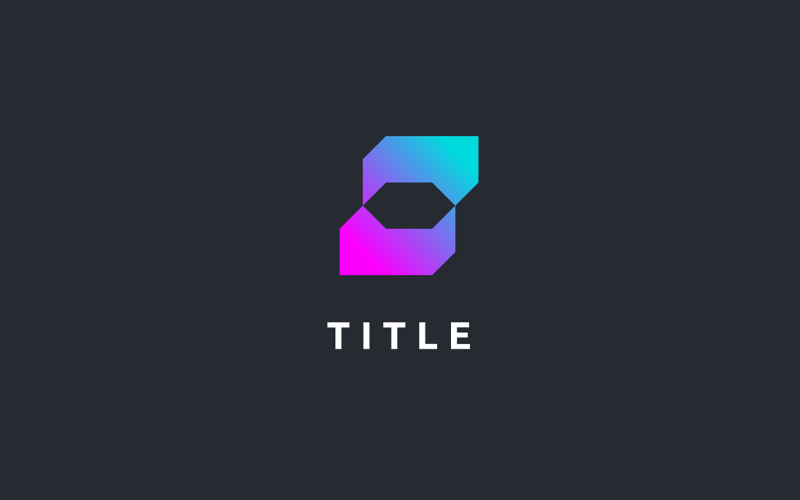Prostorné geometrické logo S Shading Tech Monogam