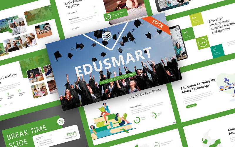 Šablona PowerPoint vzdělávání EduSmart