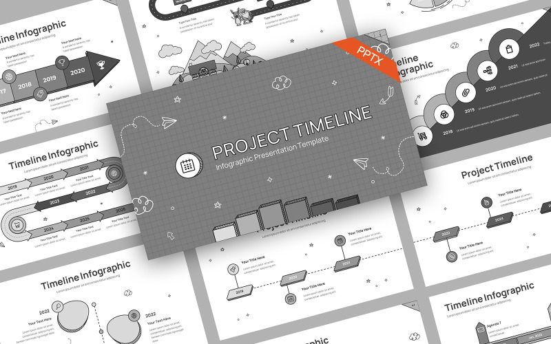Timeline Doodle 3 PowerPoint Template