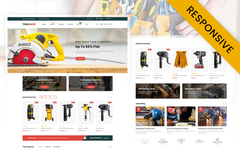 Toolswar - La mejor tienda de herramientas y autopartes OpenCart Responsive Theme