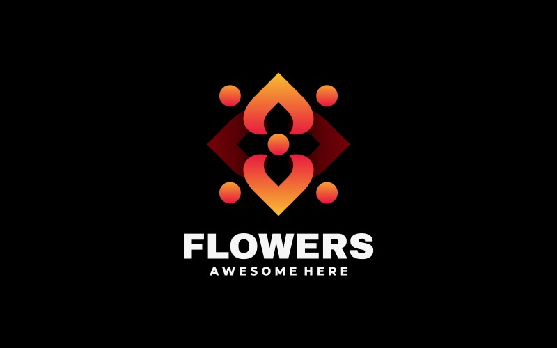 Création de logo dégradé de fleurs