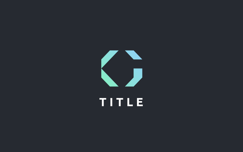 Logo monogramme spacieux et vibrant G Shading
