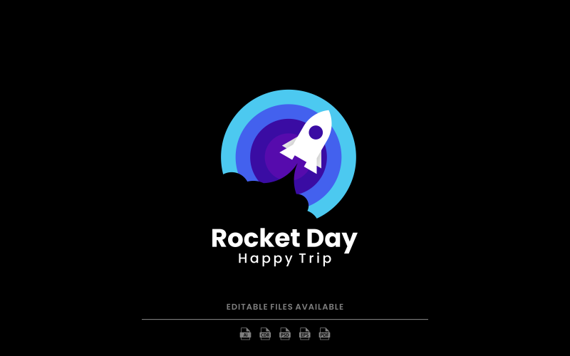 Rocket färgglad logotypdesign