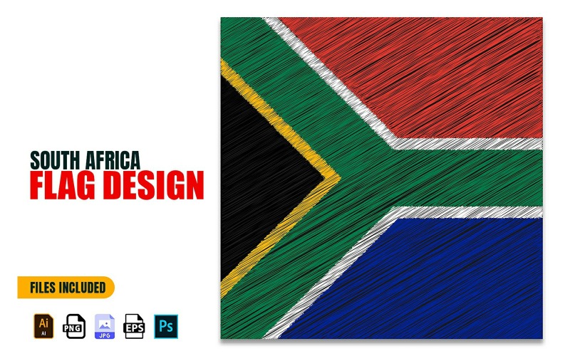27 april Sydafrika självständighetsdagen flagga Design Illustration