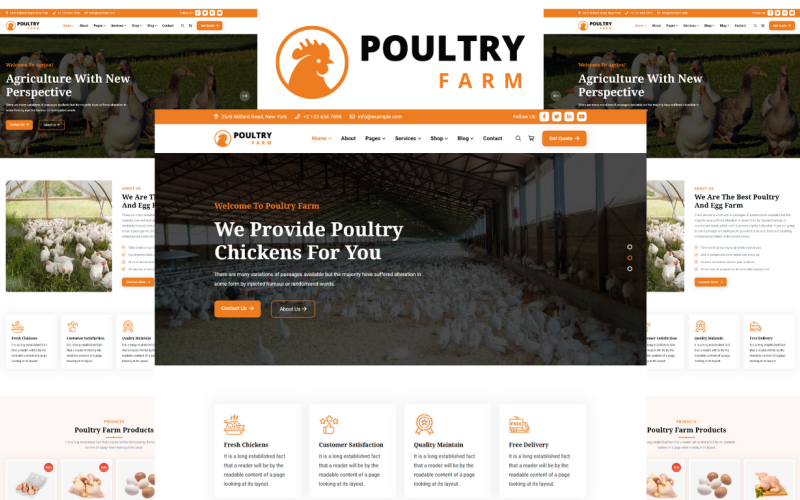 Geflügelfarm - HTML5-Vorlage für Geflügelfarm