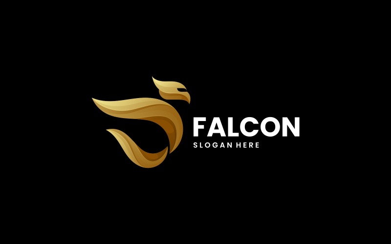 Logo dégradé or faucon