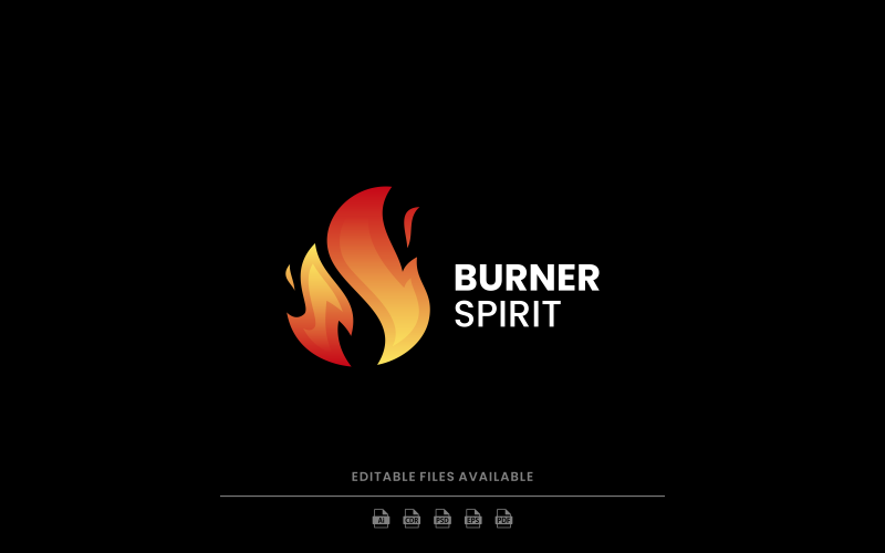 Logotipo de gradiente de fuego ardiente