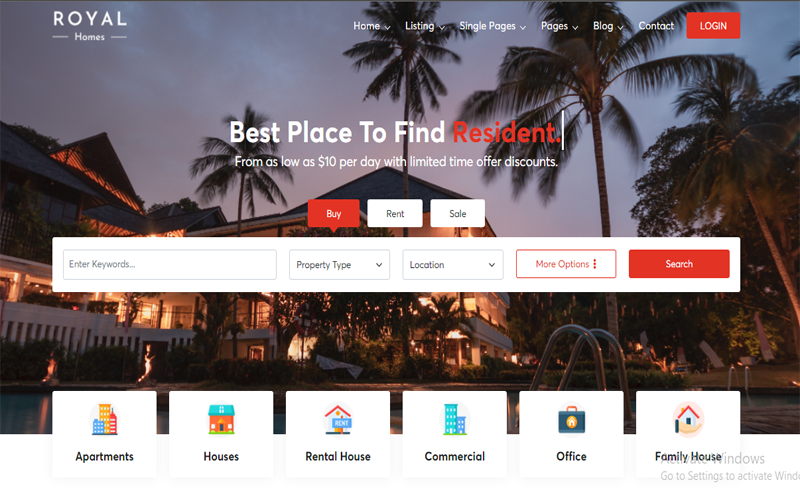 Royal Homes - Immobilien-Bootstrap-HTML-Vorlage