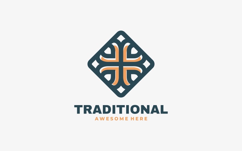Tradycyjny prosty styl logo