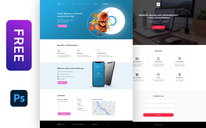 Responsive Web Design Psd Template
