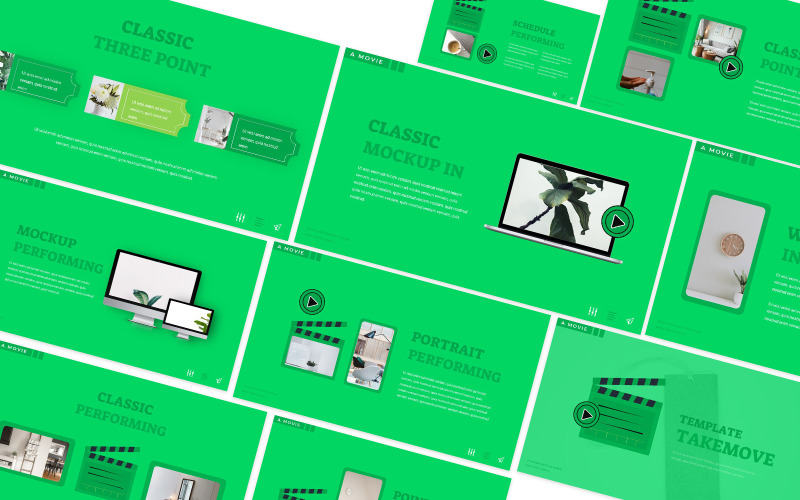 Plantilla de diapositivas de Google Take Move Movie