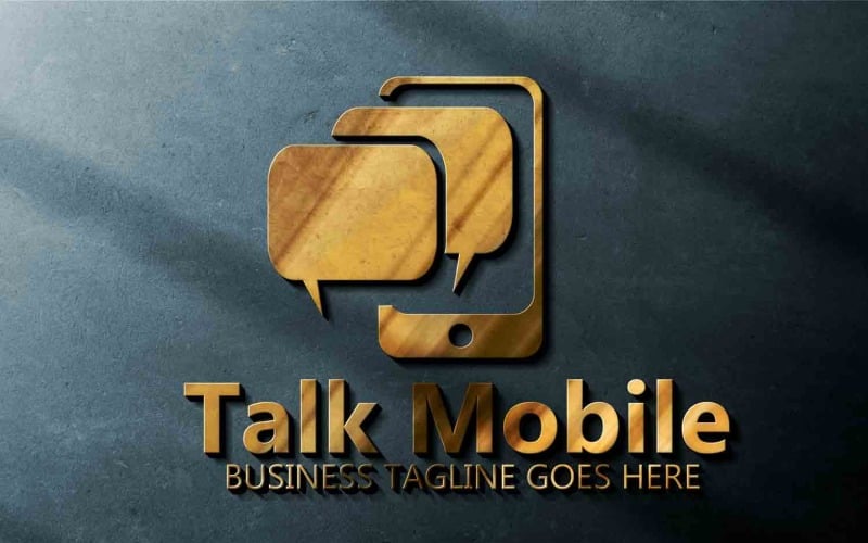Modèle de conception de logo mobile Talk t