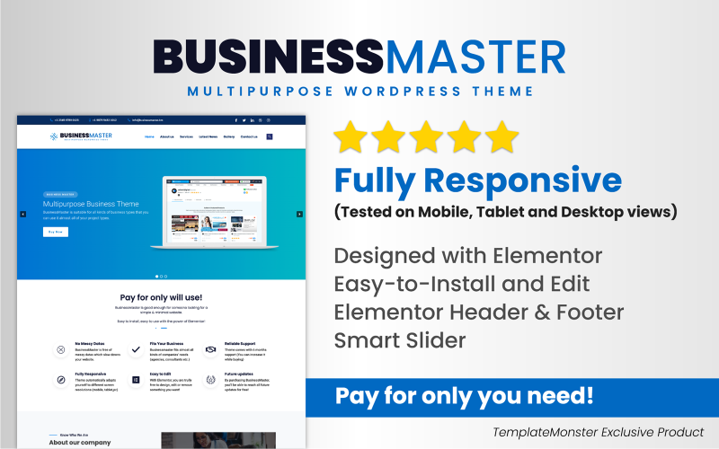 Business Master - Multifunctioneel zakelijk Wordpress-thema