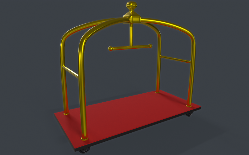 Hotelbagagewagen 3D-model