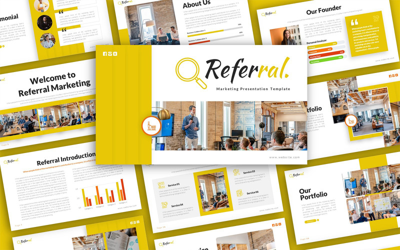 Modèle de présentation PowerPoint polyvalent de marketing de référence