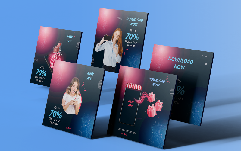 Szablon mediów społecznościowych-App-Tech-028-22
