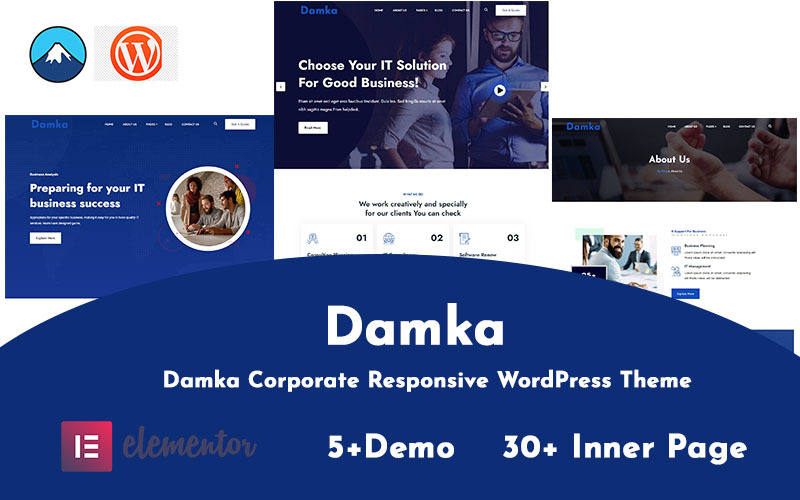 Tema WordPress Responsivo Corporativo Damka