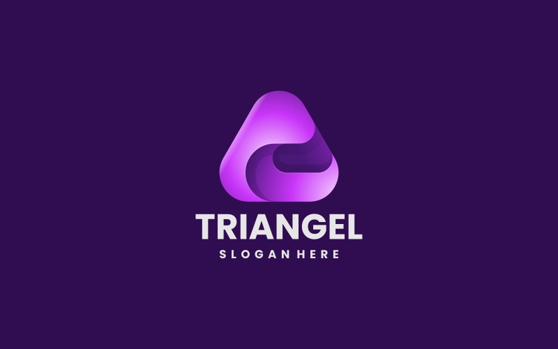Modèle de logo dégradé triangle