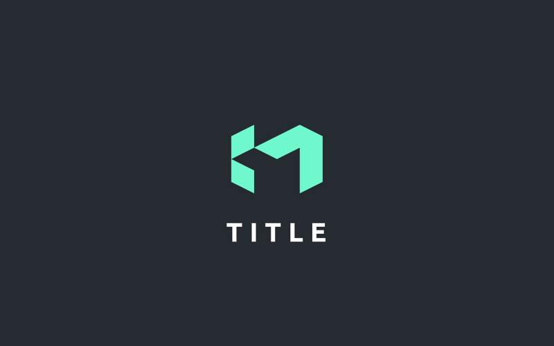 Ampio logo con monogramma Edgy M Aqua