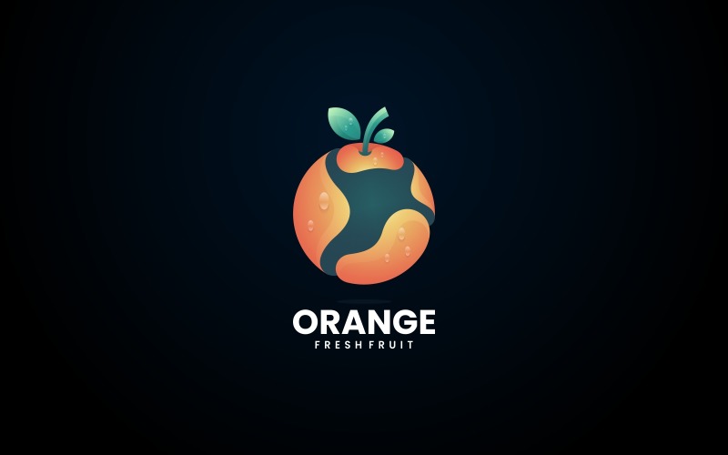 橙色渐变标志设计