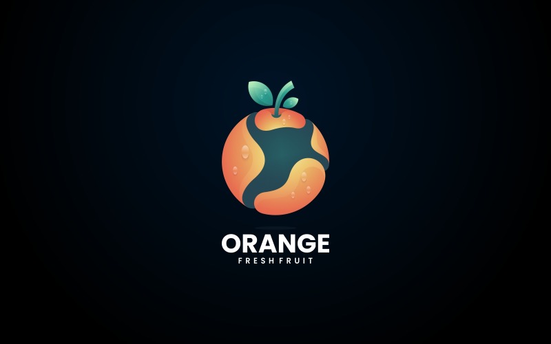 Création de logo dégradé de couleur orange