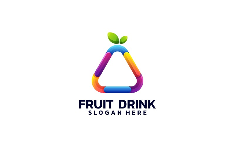 Fruktdrink Gradient färgglad logotyp