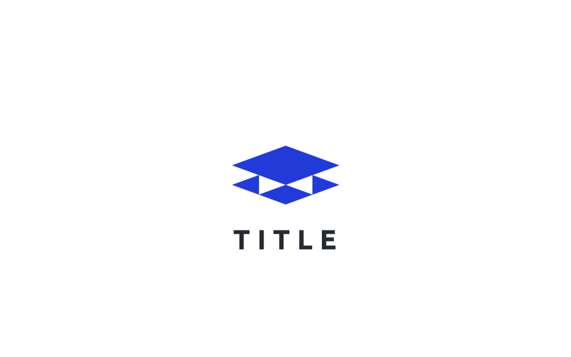 Logo del blocco dello stack astratto spigoloso minimo