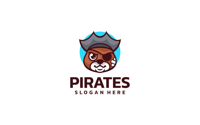 Piráti Maskot Kreslené Logo