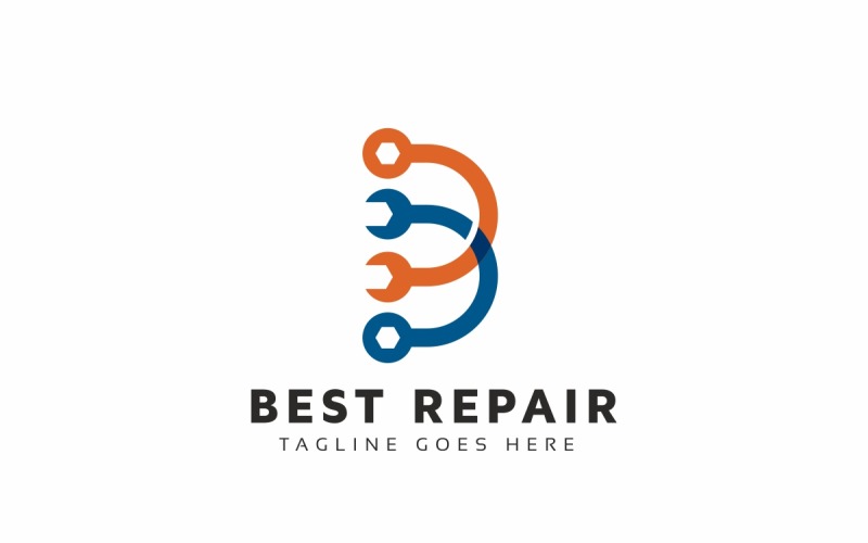 Best Repair B Letter Logo #238819 - TemplateMonster