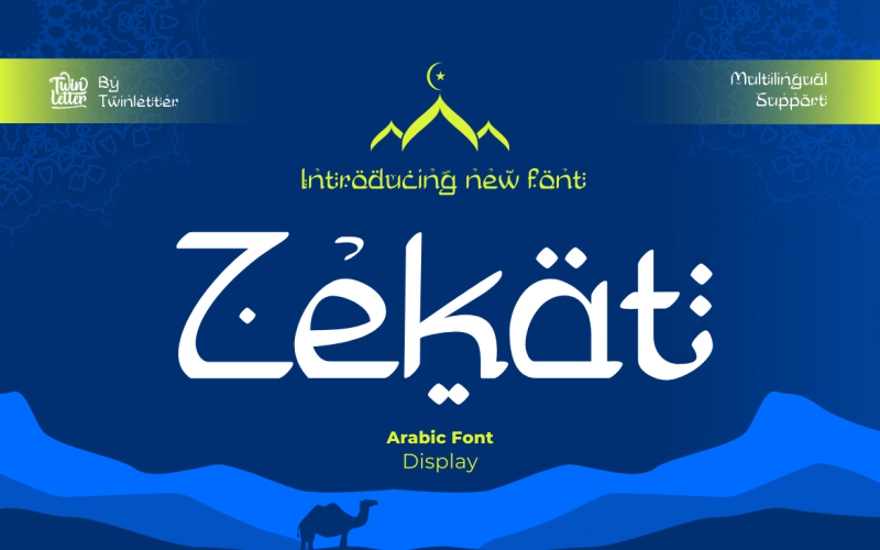 Introduktion av Zekat-teckensnitt i arabisk stil