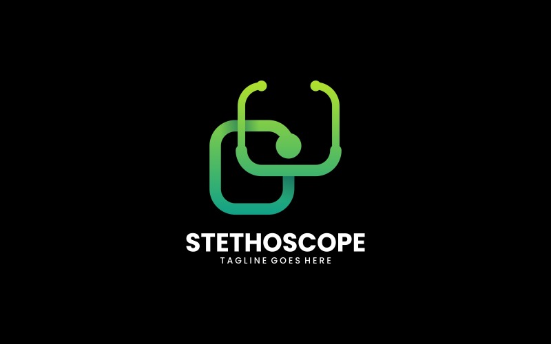 Logo přechodu linie stetoskopu