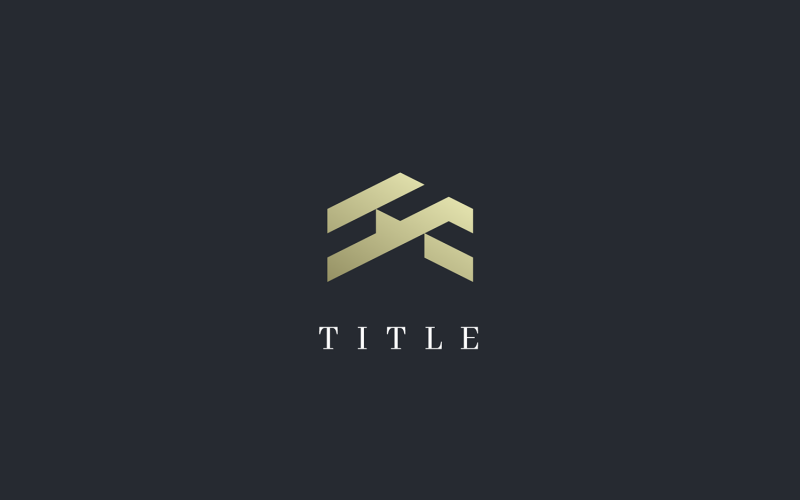 Luxury Roof Property House Realtor Golden Logo