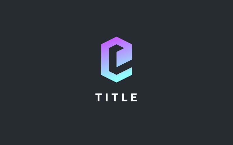 Minimal Lite 抽象生产力紫色块徽标
