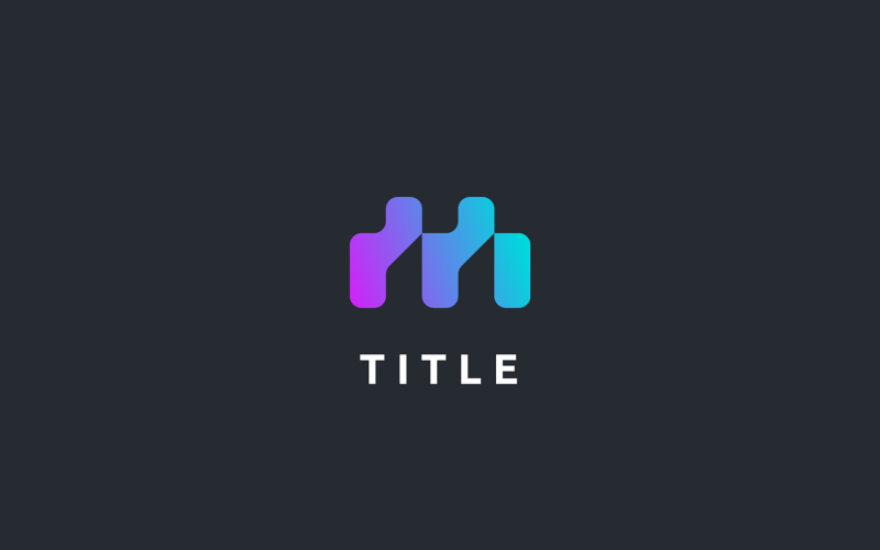 Minimal Lite M Shade Monogram Logotyp