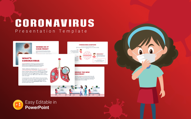 PowerPoint-presentatiesjabloon voor coronavirus