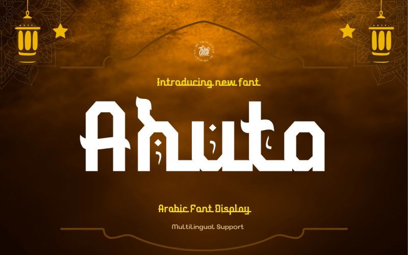 Шрифт в арабском стиле Ahuta