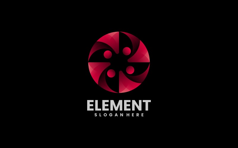 Дизайн логотипа градиента элемента