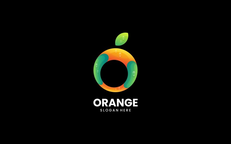 Färsk orange gradient logotypstil
