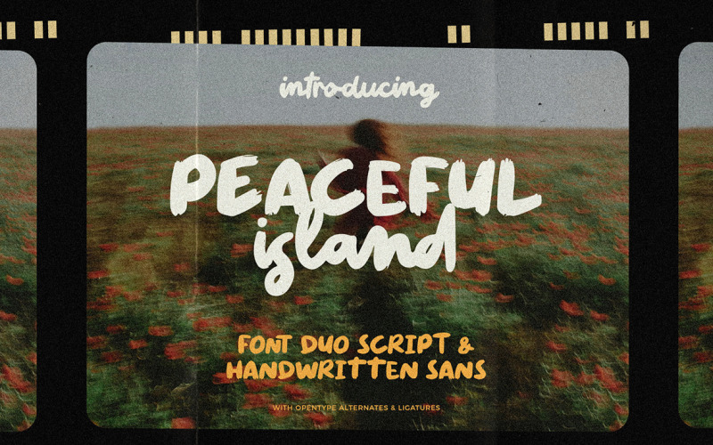 Peaceful Island - Duo de polices manuscrites