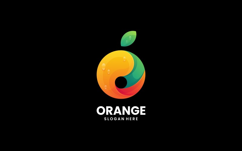 Sjabloon voor oranje kleurverlooplogo