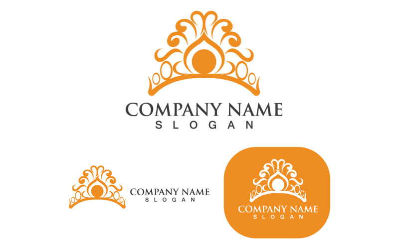 Logo corona modello Vector IconV3