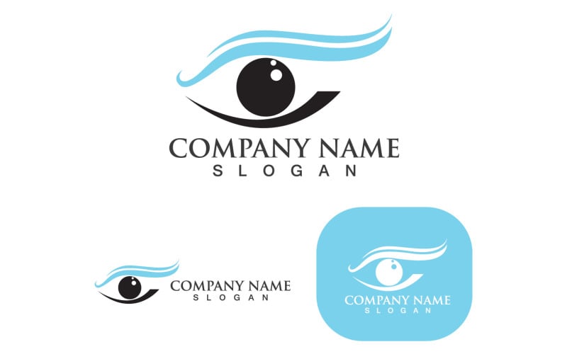 Projektowanie Logo wektor pielęgnacji oczu V10