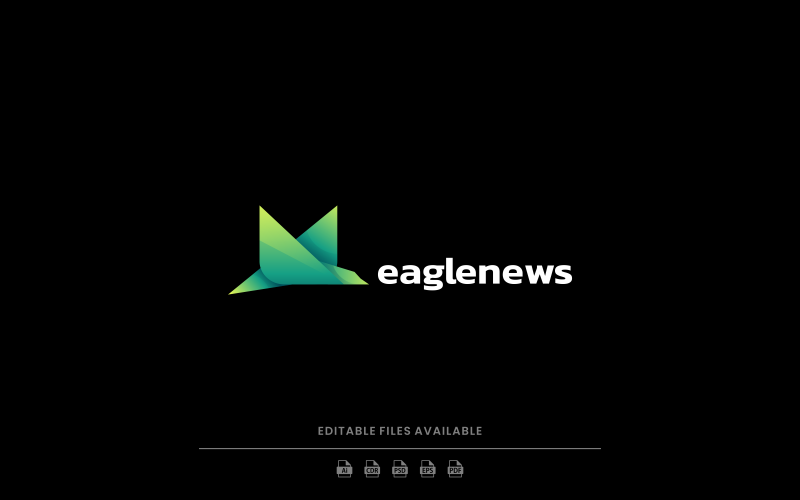 Vector Eagle Color Gradient Logo Design